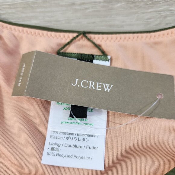 J. Crew Green Curved Waist Cheeky Bikini Bottom New With Tags Womens Size S - Picture 7 of 16